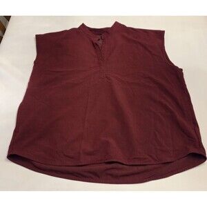 Figs Rafaela Scrub Top Womens XXL Burgundy Sleeveless Medical Uniform Nurse